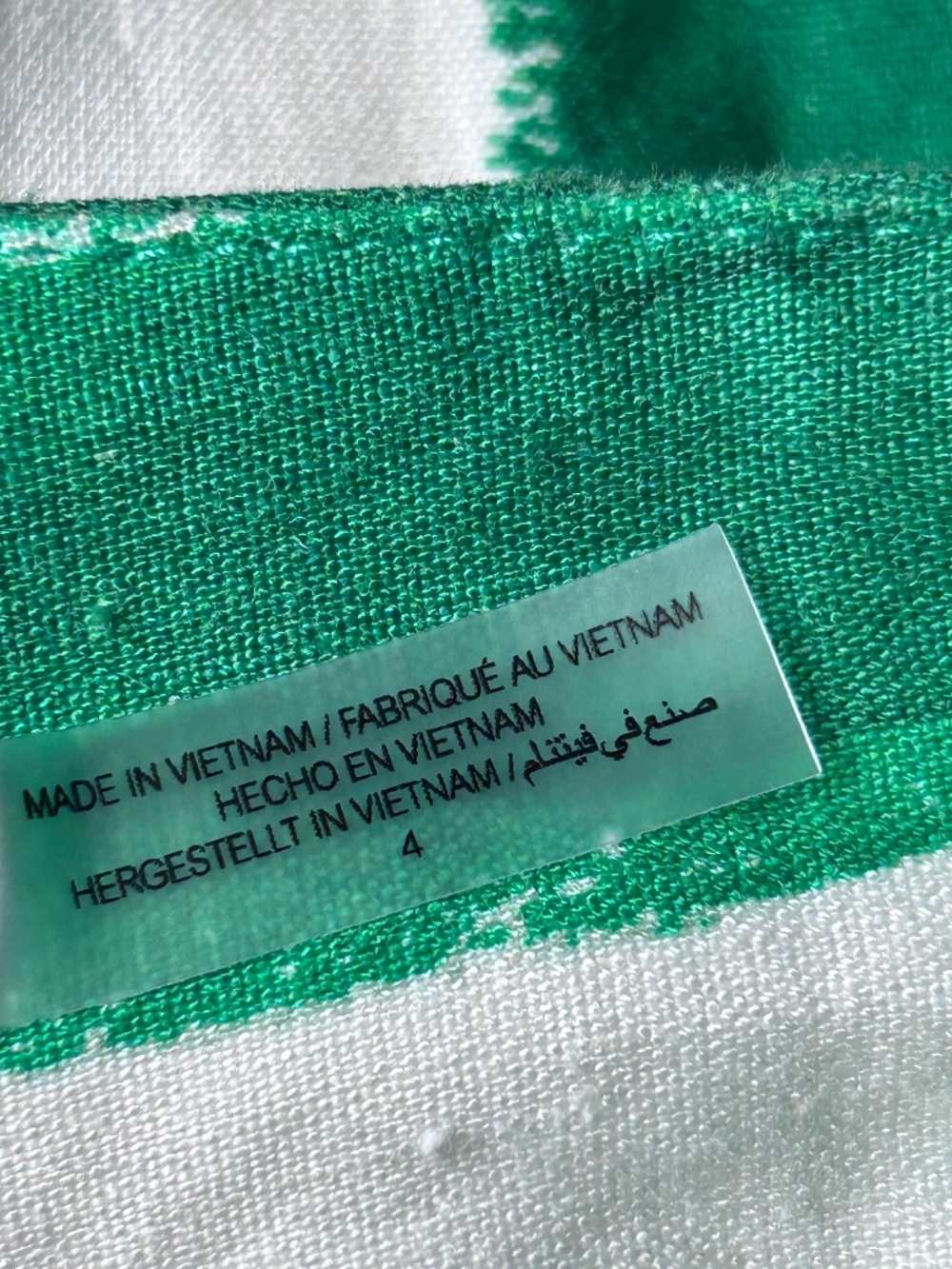 Alice + Olivia Samara Linen Pant Painted Stripe Emerald size 4 - Picture 13 of 15